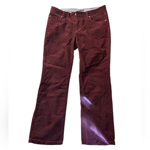 Womens Jacob Burgundy Corduroy Pants Size 7/8